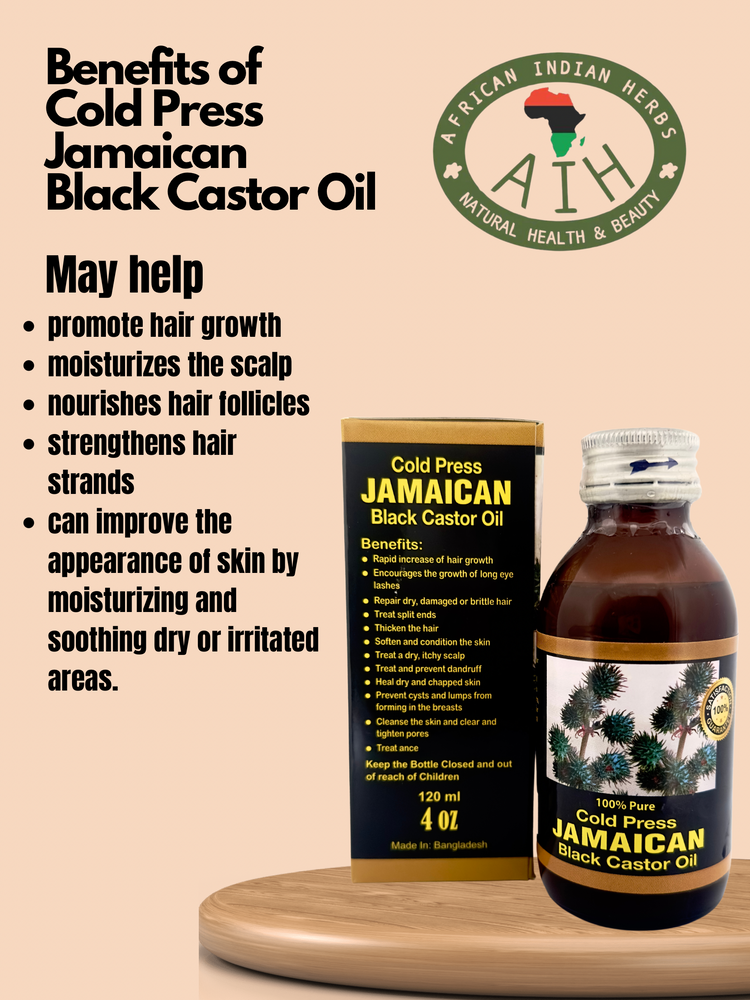 Cold Press Jamaican Black Castor Oil