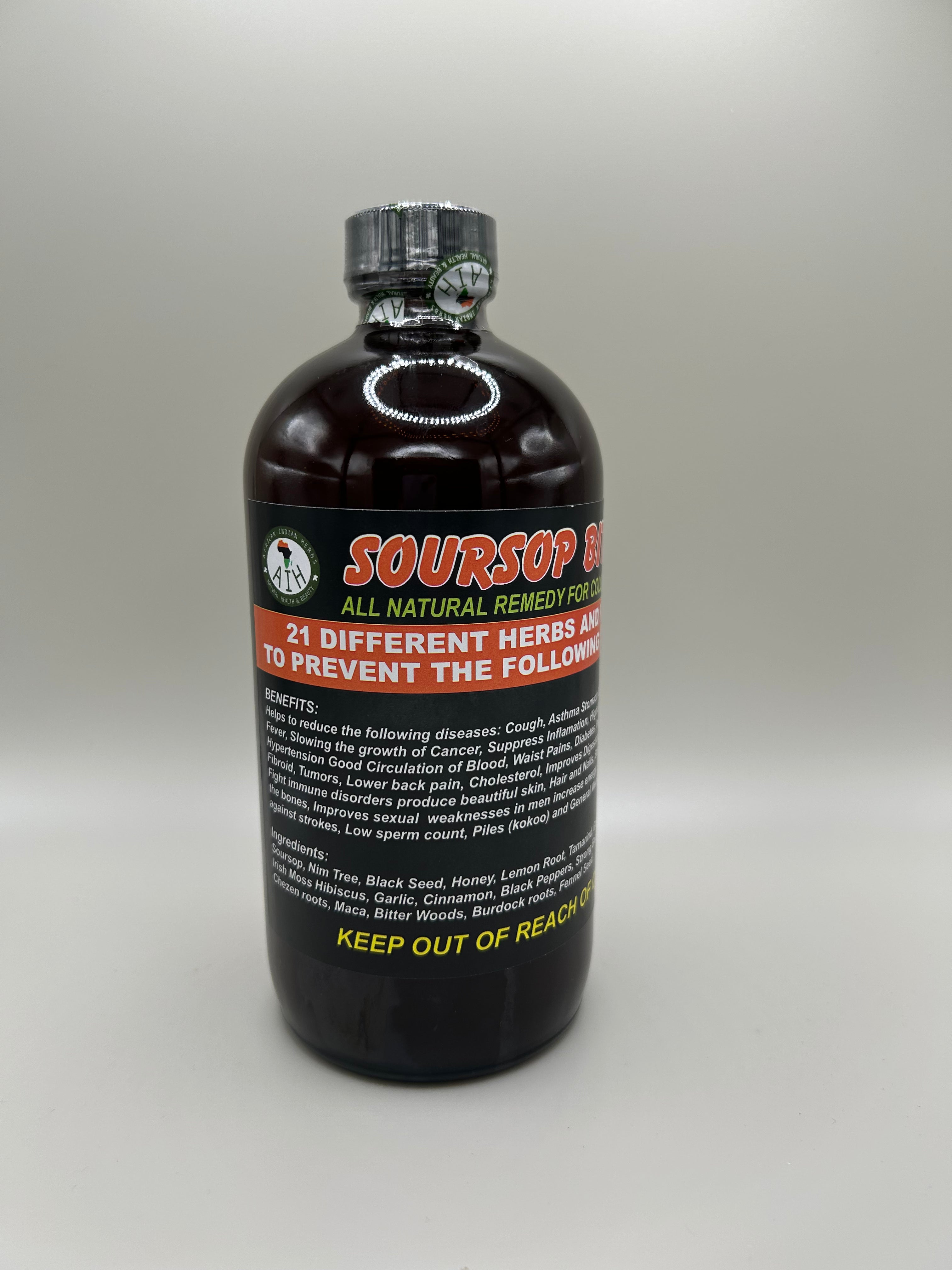 Soursop Bitters All Natural 16 oz. Bottle – www.africanindianherbs.com