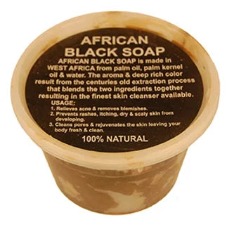 African Raw Black Soap - 16 oz